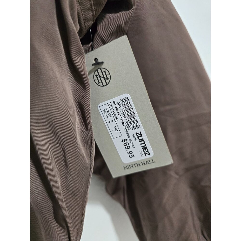 Ninth Hall Orion Brown Bomber Jacket Size Large - Picture 11 of 11